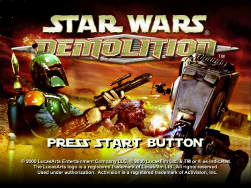 Star Wars Demolition title screen for Sega Dreamcast